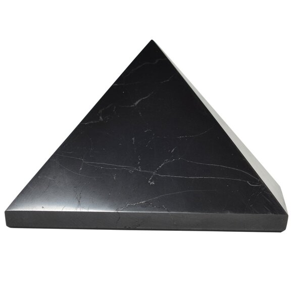 "Authentic 110mm Shungite Pyramid - EMF Protection, Healing Energy Home Decor - Picture 3 of 8
